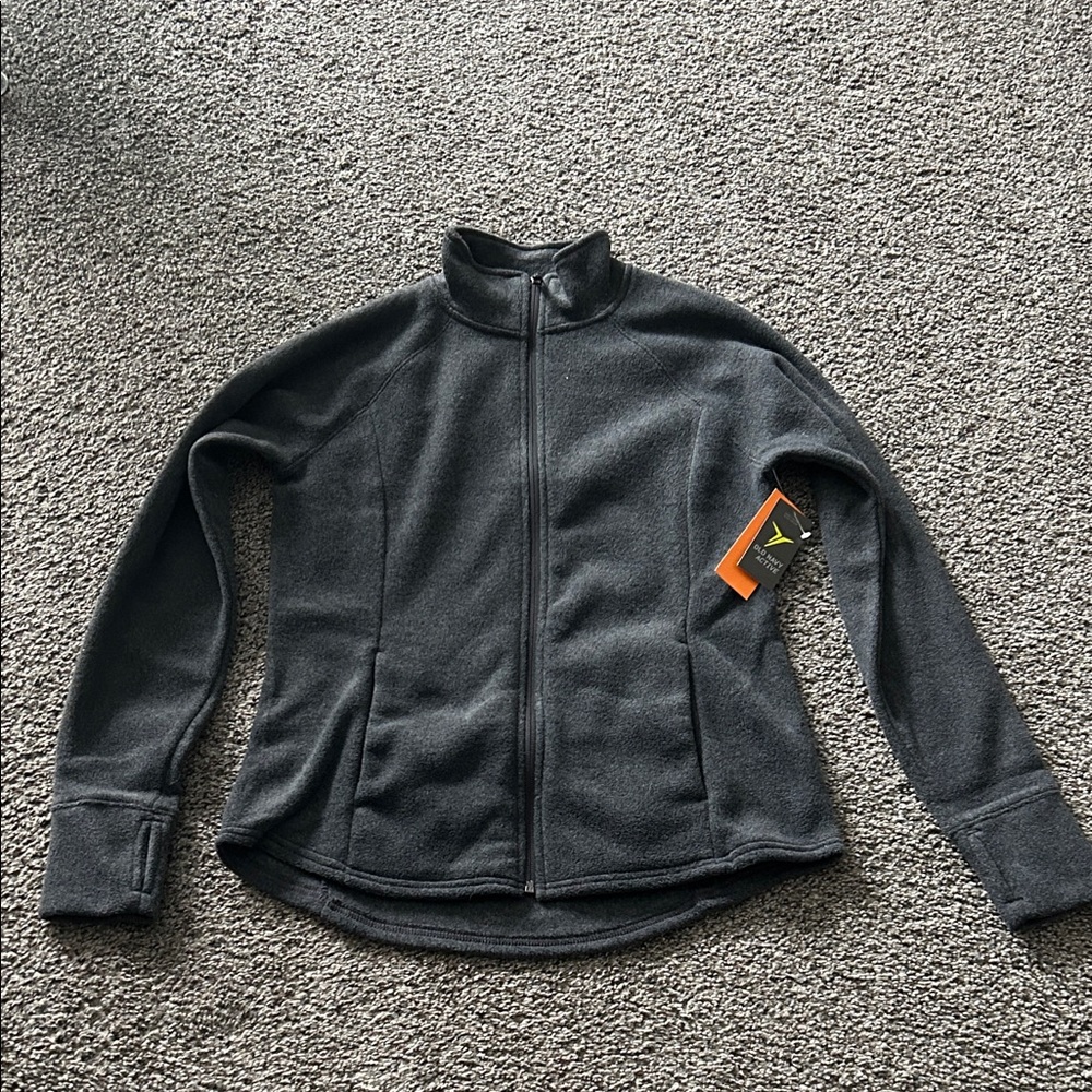 Old Navy Women's Dark Gray Fleece Utility Jacket